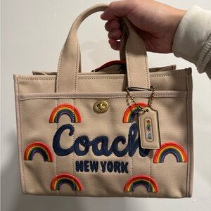 Coach Canvas Rainbow Cargo Tote Bag